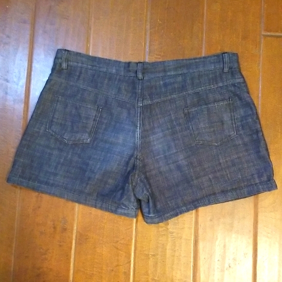 Paulette Womens Blue Jean Shorts - Picture 2 of 11